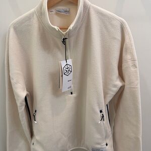 Craghoppers Women’s L Cream Fleece pullover half zip fleece Jacket NWT